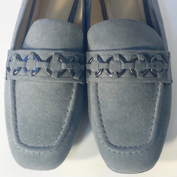 Cato SZ 8 gray suede square toe classic loafer office essential street style - Picture 5 of 9